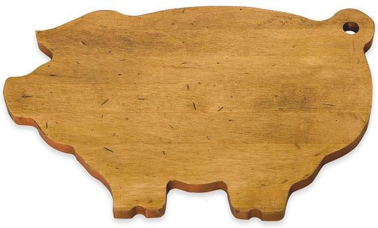14-Inch-by-9-Inch Maple Wood Cutting Board, Pig-Shaped