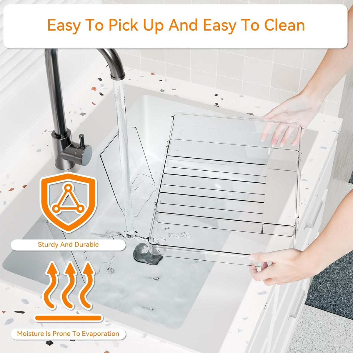 Acrylic Clear Expandable Kitchen Utensil Drawer Organizer and Silverware Organizer,BPA FREE Adjustable Silverware Tray for Drawer Cutlery,Spatula,Tools,Flatware Organizers,Fork and Spoon Holder