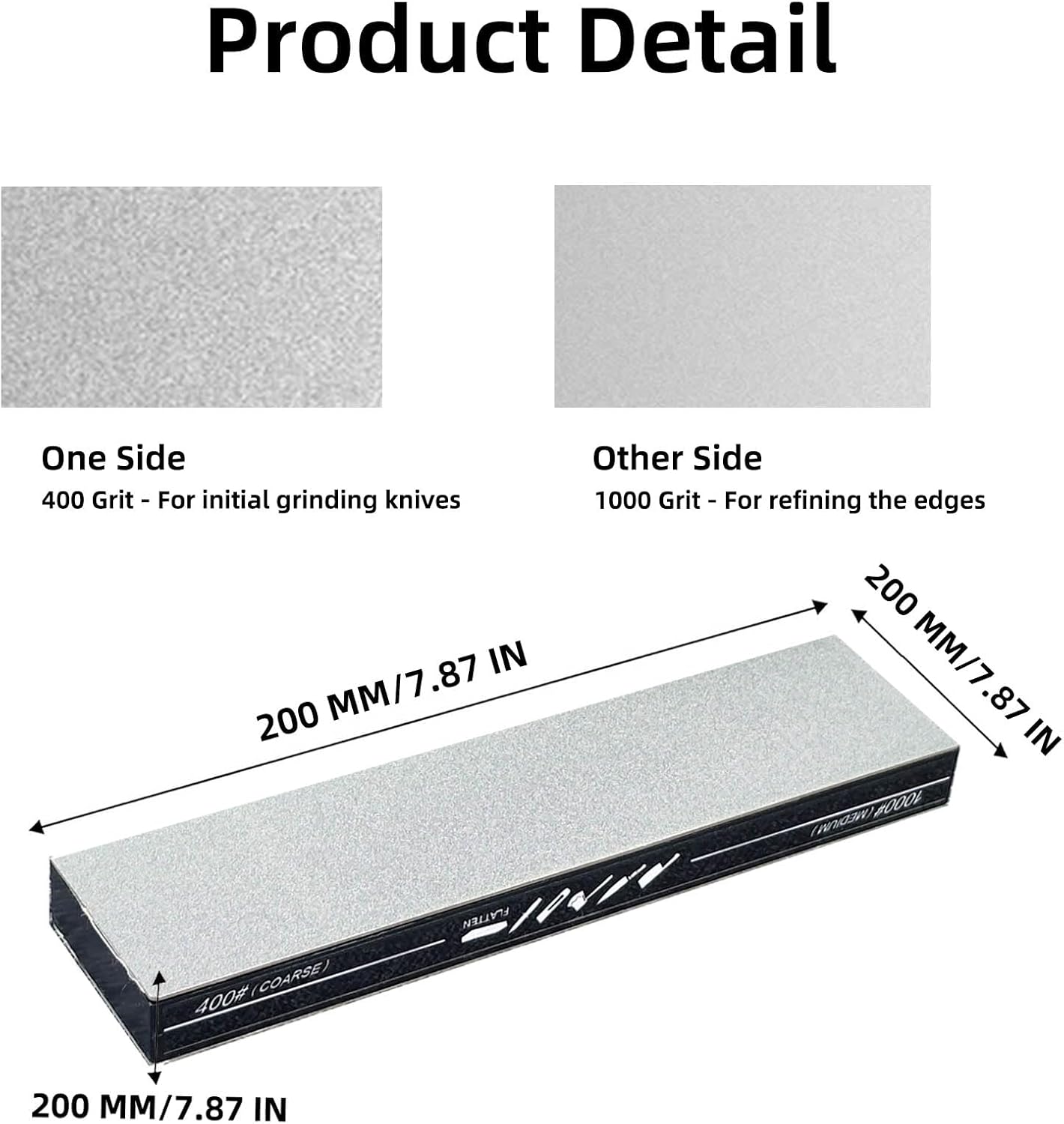 Knife Sharpening Stone Set – Professional Whetstone 4 Side Grit 1000/6000 Knife Sharpener with Diamond sharpening stone, Sharpening Stone Holder & Angle Guide