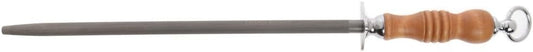 14” Butcher Steel – 1227-14, Heavy-Duty Magnetized Honing Rod for Razor-Sharp Edges, Medium Coarse Surface, Hardwood Handle, Made in the USA