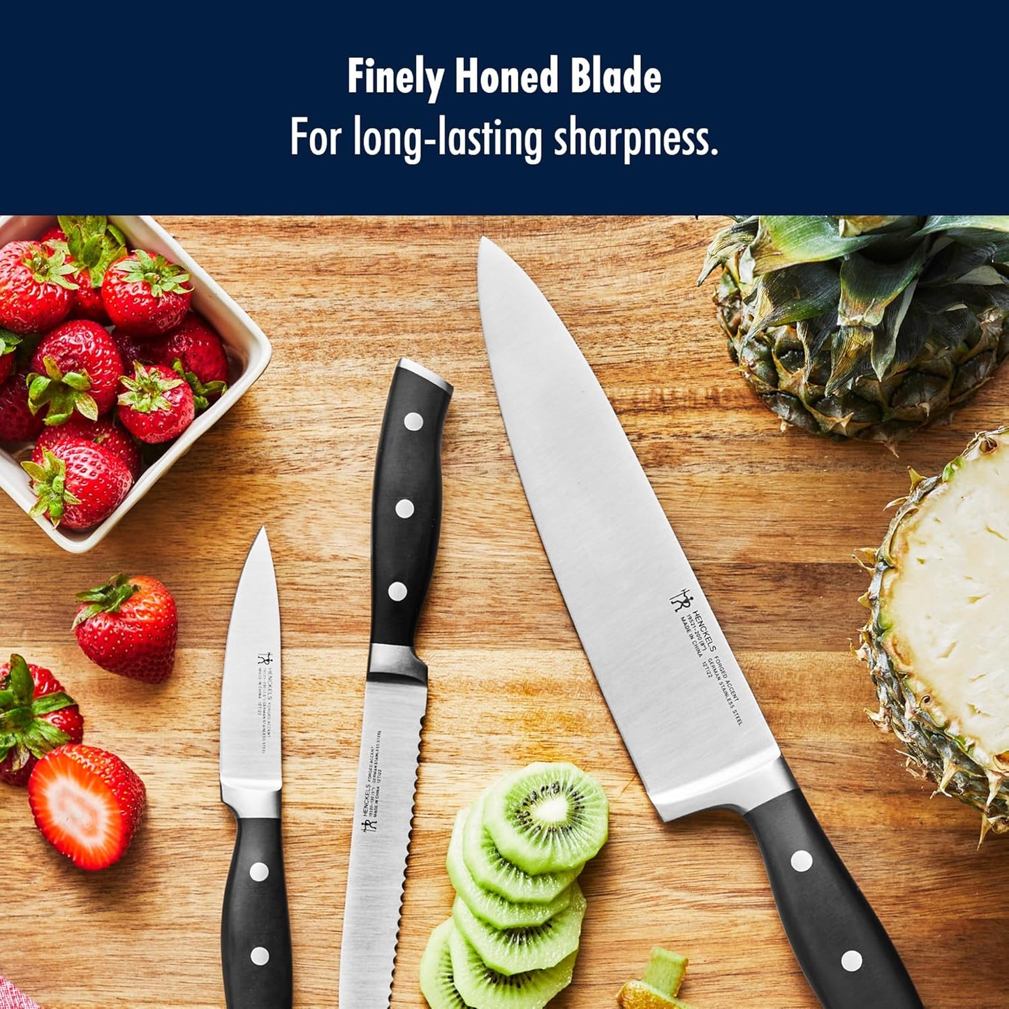 Forged Accent Razor-Sharp 8-inch Chef's Knife, Black, German Engineered Informed by 100+ Years of Mastery