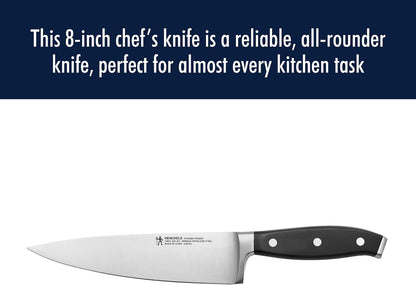 Forged Accent Razor-Sharp 8-inch Chef's Knife, Black, German Engineered Informed by 100+ Years of Mastery