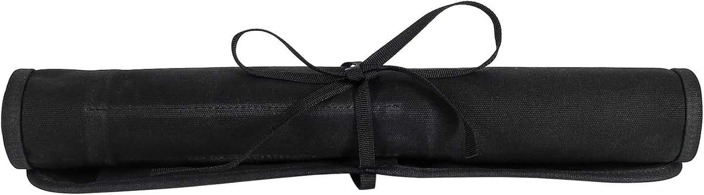 Knife Roll Bag, Chef’s Knife Roll Bag, Heavy Duty Chef Knife Roll Bag with 6 Slots, Waxed Canvas Knife Bag Roll, Knife Pouch Holder for Home Kitchen Travel Camping,Pink