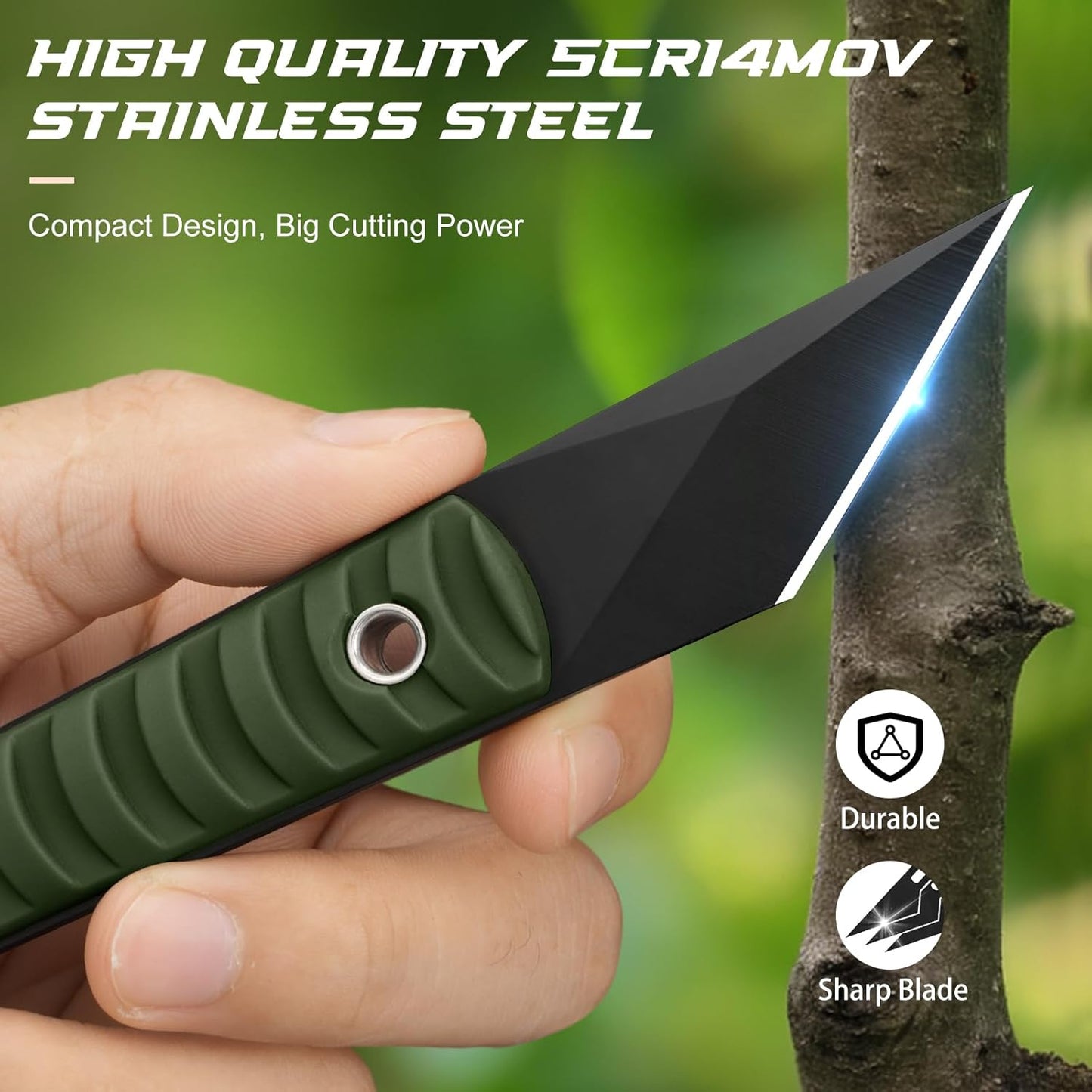 Precision Grafting Knife, Full-Tang Design, Precision Gardening Tool for Budding, Bonsai and Plant Grafting, Blue Handle
