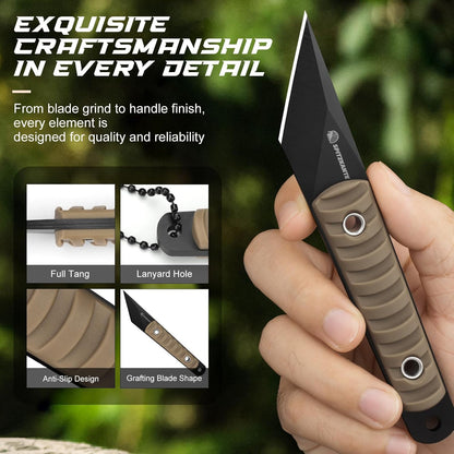 Precision Grafting Knife, Full-Tang Design, Precision Gardening Tool for Budding, Bonsai and Plant Grafting, Blue Handle