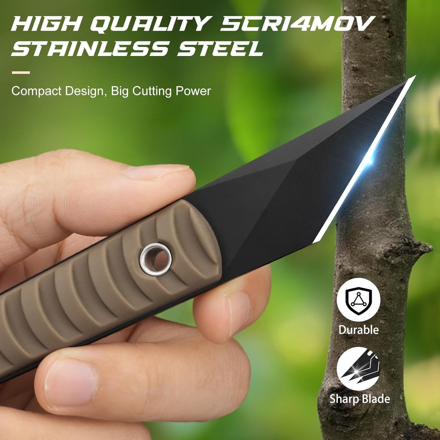 Precision Grafting Knife, Full-Tang Design, Precision Gardening Tool for Budding, Bonsai and Plant Grafting, Blue Handle