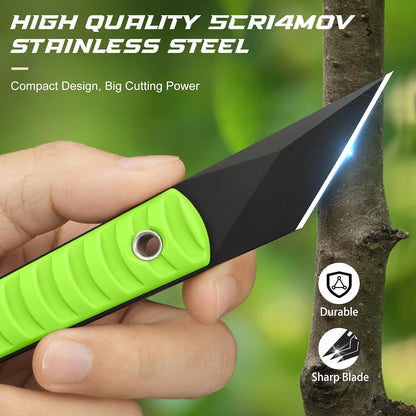 Precision Grafting Knife, Full-Tang Design, Precision Gardening Tool for Budding, Bonsai and Plant Grafting, Blue Handle