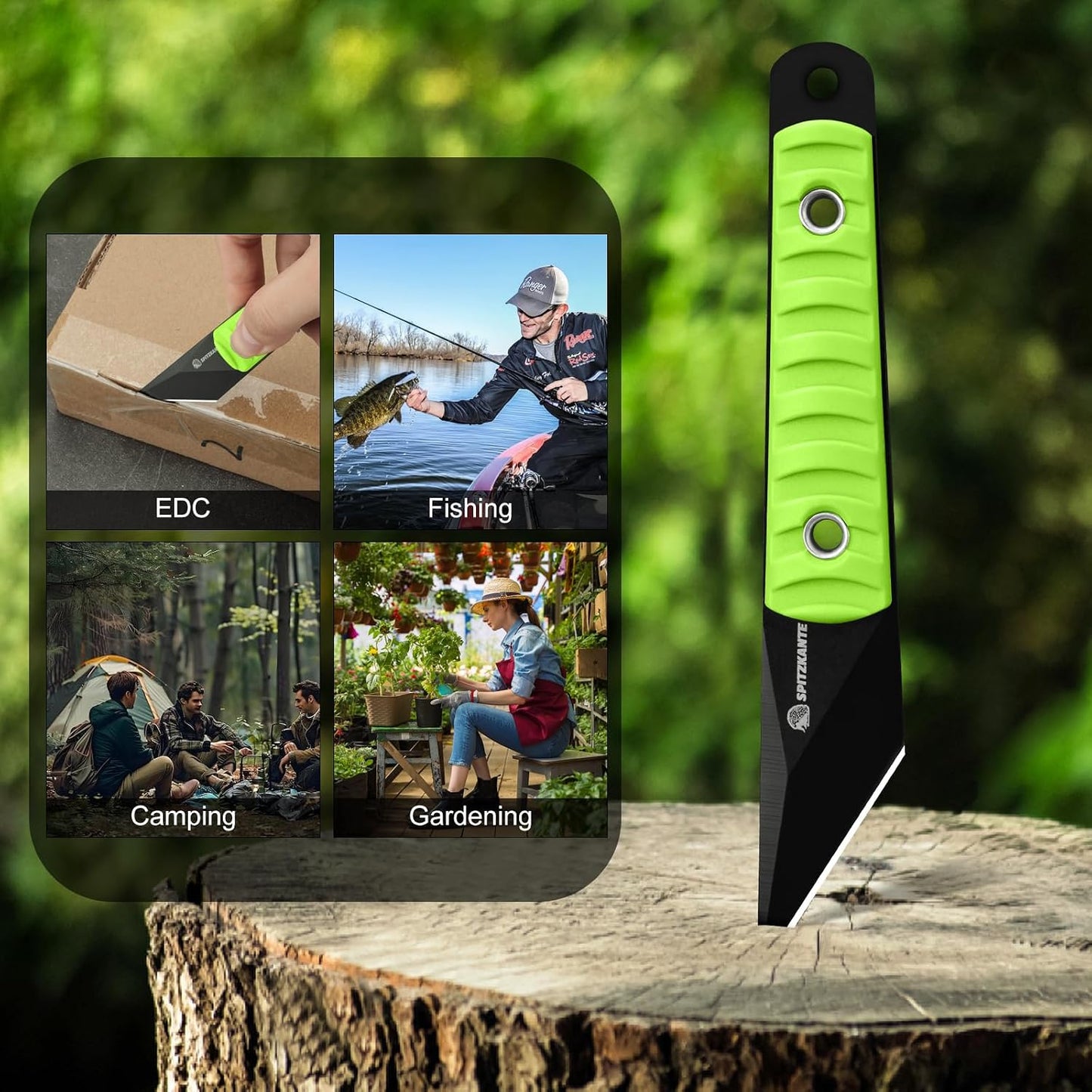 Precision Grafting Knife, Full-Tang Design, Precision Gardening Tool for Budding, Bonsai and Plant Grafting, Blue Handle