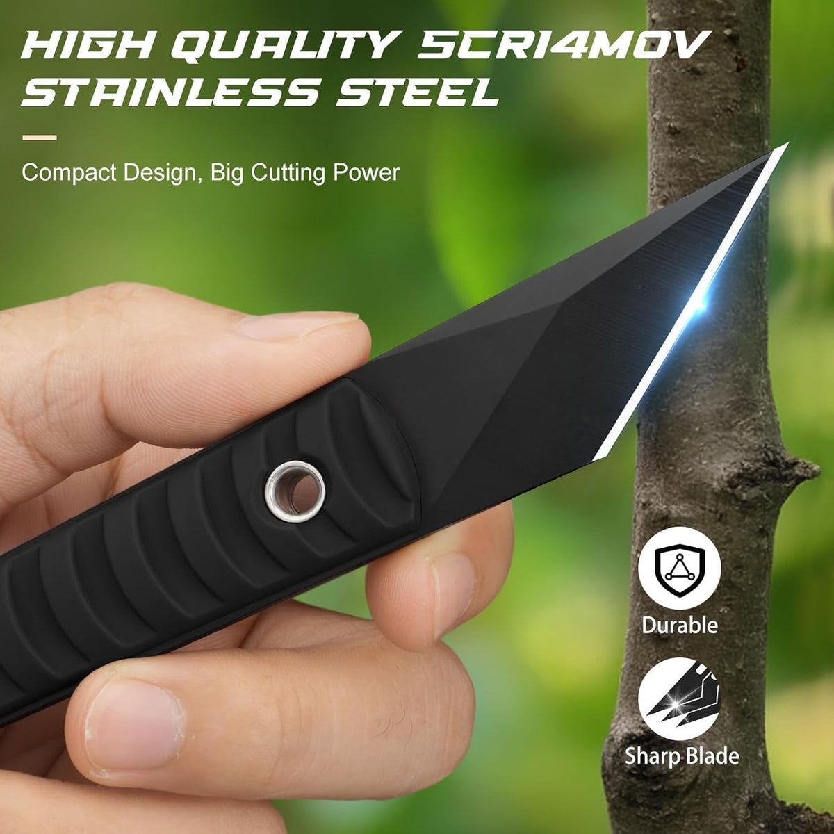 Precision Grafting Knife, Full-Tang Design, Precision Gardening Tool for Budding, Bonsai and Plant Grafting, Blue Handle