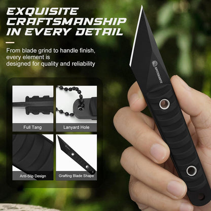 Precision Grafting Knife, Full-Tang Design, Precision Gardening Tool for Budding, Bonsai and Plant Grafting, Blue Handle