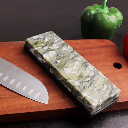 10000# Sharpening Stone, 5.9x1.97x0.79 Inch | Ultra Fine Polishing, Mirror Edge Stone, Non-slip Base, Natural Green Whetstone