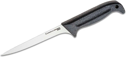 Cold Steel Commercial Series 6" Flexible German 4116 Stainless Steel Fixed Blade Narrow Straight Back Game & Fish Processing Cutting Boning Knife with Ergonomic Kray-Ex Handle