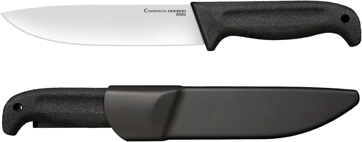 Cold Steel Commercial Series 6" Flexible German 4116 Stainless Steel Fixed Blade Narrow Straight Back Game & Fish Processing Cutting Boning Knife with Ergonomic Kray-Ex Handle