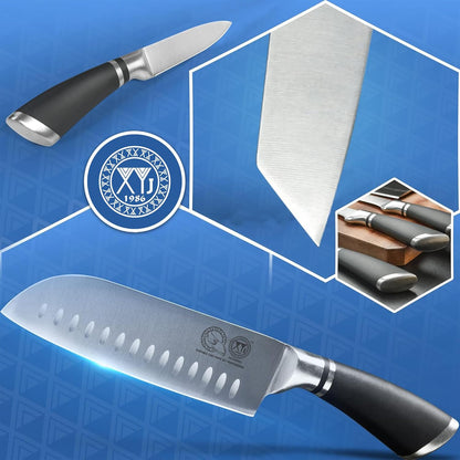 Knives Authentic Since 1986,Chef Knife Professional Set with Bag,Cleaver Butcher Knife for Meat Cutting Bag