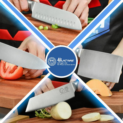 Knives Authentic Since 1986,Chef Knife Professional Set with Bag,Cleaver Butcher Knife for Meat Cutting Bag