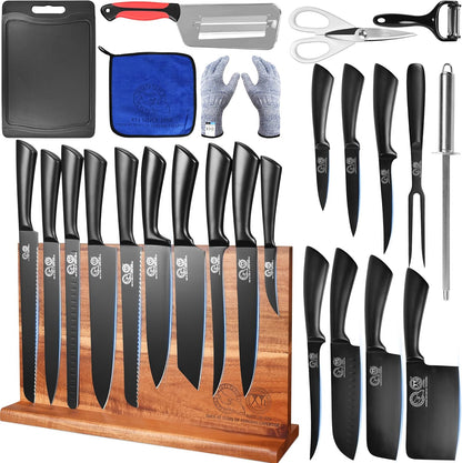 Knives Authentic Since 1986,Chef Knife Professional Set with Bag,Cleaver Butcher Knife for Meat Cutting Bag
