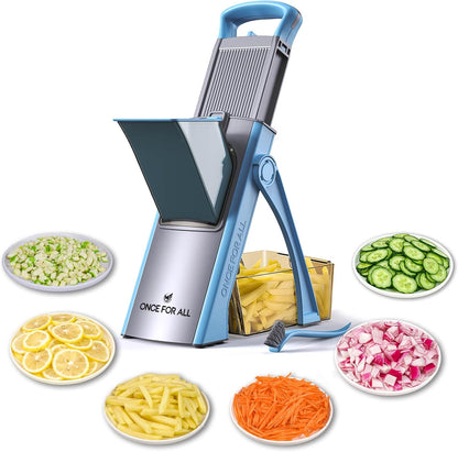 Upgrade Safe Mandoline Slicer Plus, Bigger Size, SkyBlue