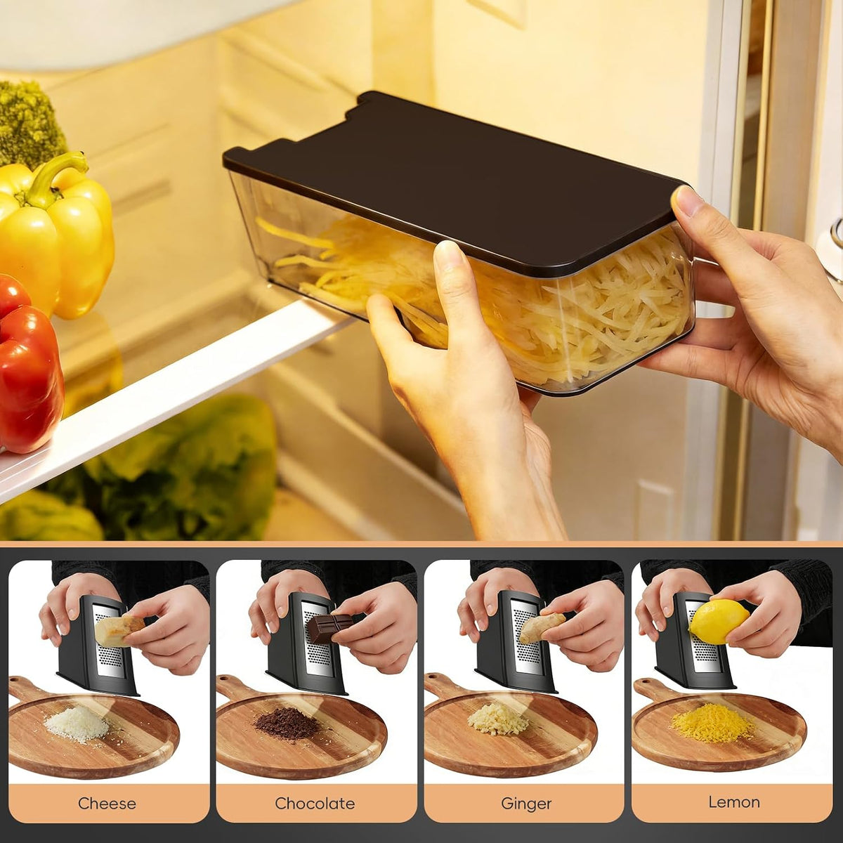 Upgrade Safe Mandoline Slicer Plus, Bigger Size, SkyBlue