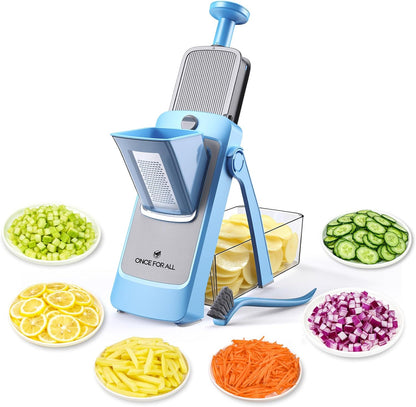 Upgrade Safe Mandoline Slicer Plus, Bigger Size, SkyBlue