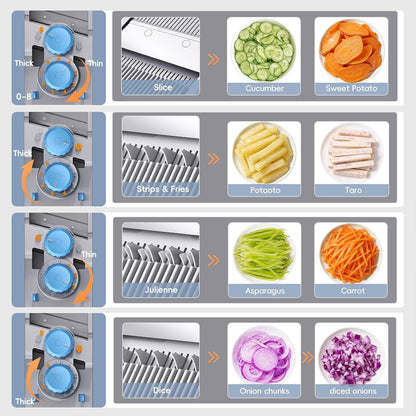 Upgrade Safe Mandoline Slicer Plus, Bigger Size, SkyBlue