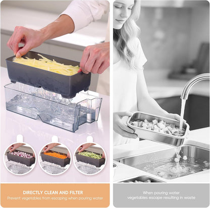 Upgrade Safe Mandoline Slicer Plus, Bigger Size, SkyBlue