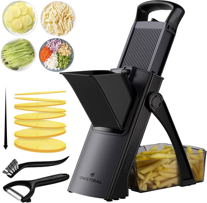 Upgrade Safe Mandoline Slicer Plus, Bigger Size, SkyBlue