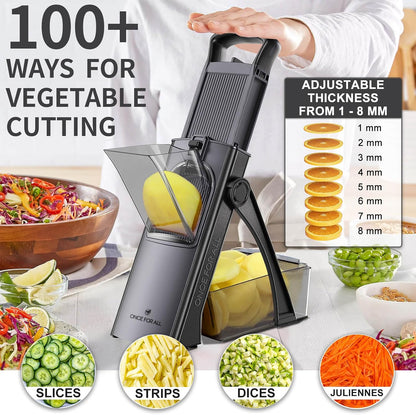 Upgrade Safe Mandoline Slicer Plus, Bigger Size, SkyBlue