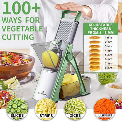 Upgrade Safe Mandoline Slicer Plus, Bigger Size, SkyBlue