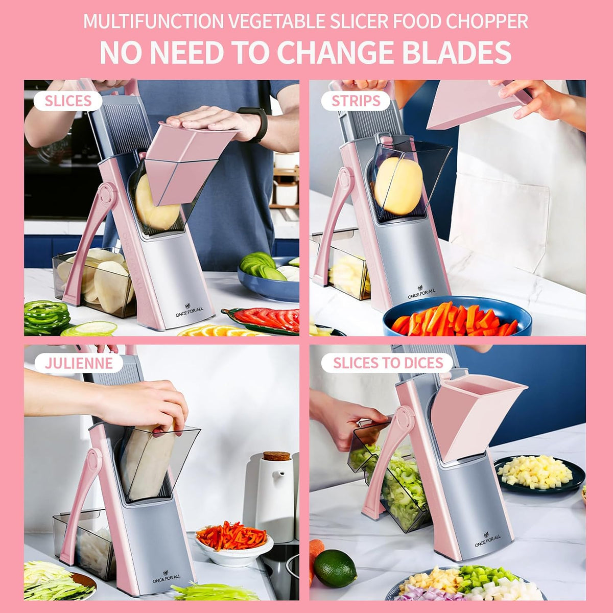 Upgrade Safe Mandoline Slicer Plus, Bigger Size, SkyBlue