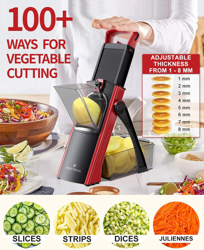 Upgrade Safe Mandoline Slicer Plus, Bigger Size, SkyBlue