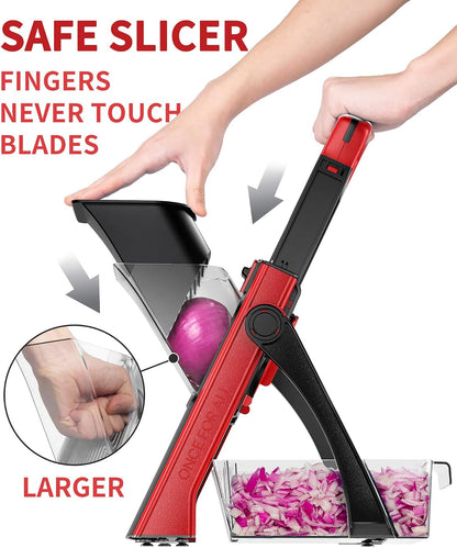 Upgrade Safe Mandoline Slicer Plus, Bigger Size, SkyBlue