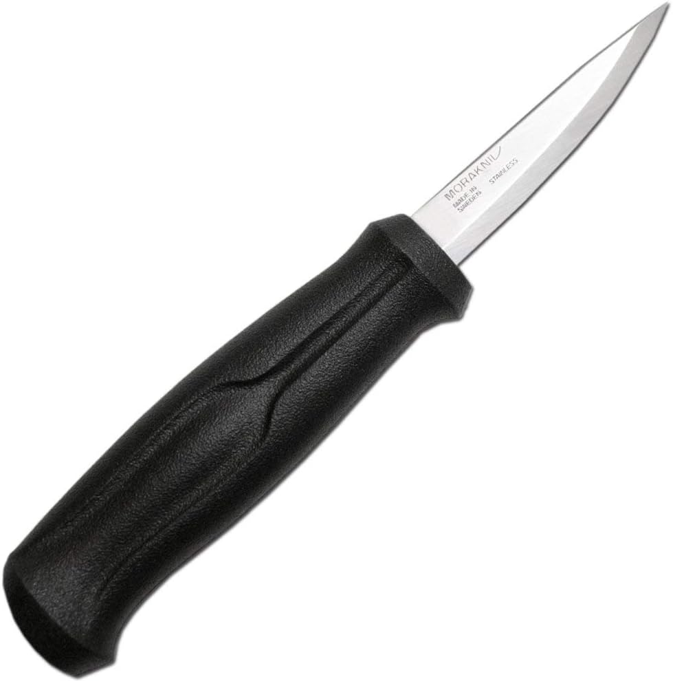 Woodcarving Basic Sandvik Stainless Steel Wood Carving Knife With Sheath, 3 Inch