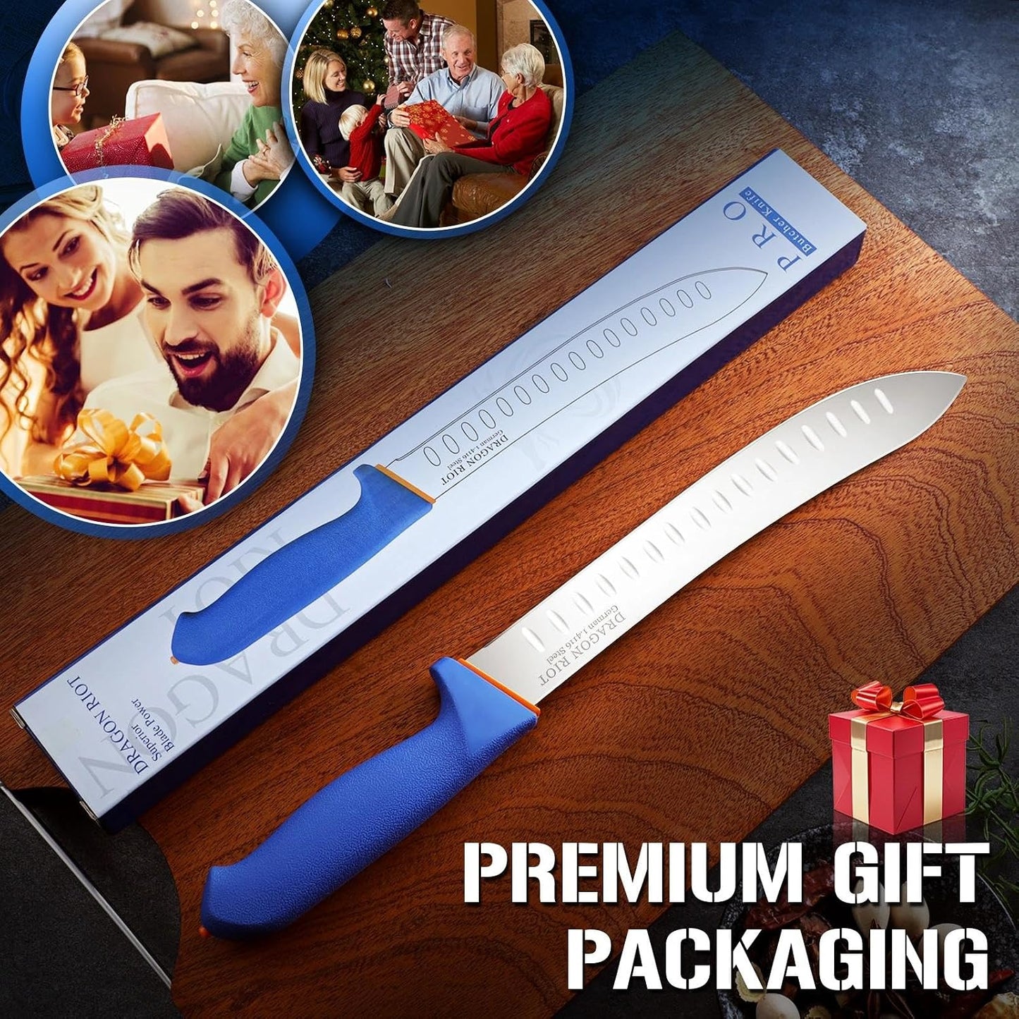 6 Inch Skinning Knife, Meat Butcher Knife for Beef & Processing, Stainless Steel Kitchen Knife, Sharp Boning & Cutting Knife with Non-Slip Handle