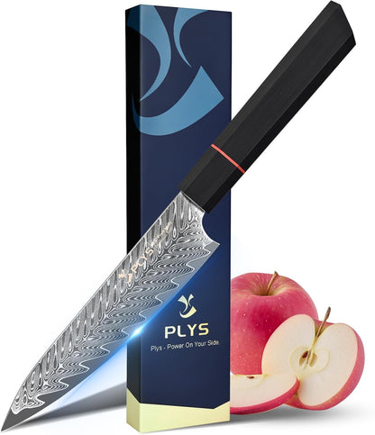 5.5-Inch Japanese Chef Knife - Razor Sharp Damascus Small Kitchen Knife, AUS-10 Steel for Paring Knife with G10 Handle