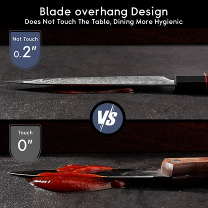 5.5-Inch Japanese Chef Knife - Razor Sharp Damascus Small Kitchen Knife, AUS-10 Steel for Paring Knife with G10 Handle