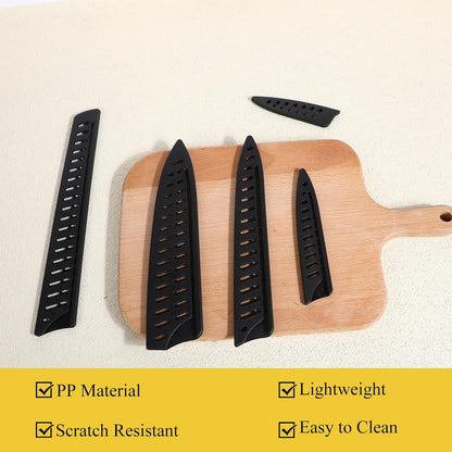 5 Pieces Kitchen Knife Sheath, Safety Knife Covers, Knife Sheath Blade Protector for 10'' 8'' 5'' 3.5'' Chef Knife, Bread Knife, Utility Knife, Paring Knife