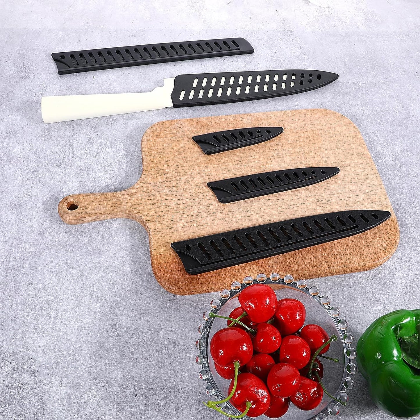 5 Pieces Kitchen Knife Sheath, Safety Knife Covers, Knife Sheath Blade Protector for 10'' 8'' 5'' 3.5'' Chef Knife, Bread Knife, Utility Knife, Paring Knife
