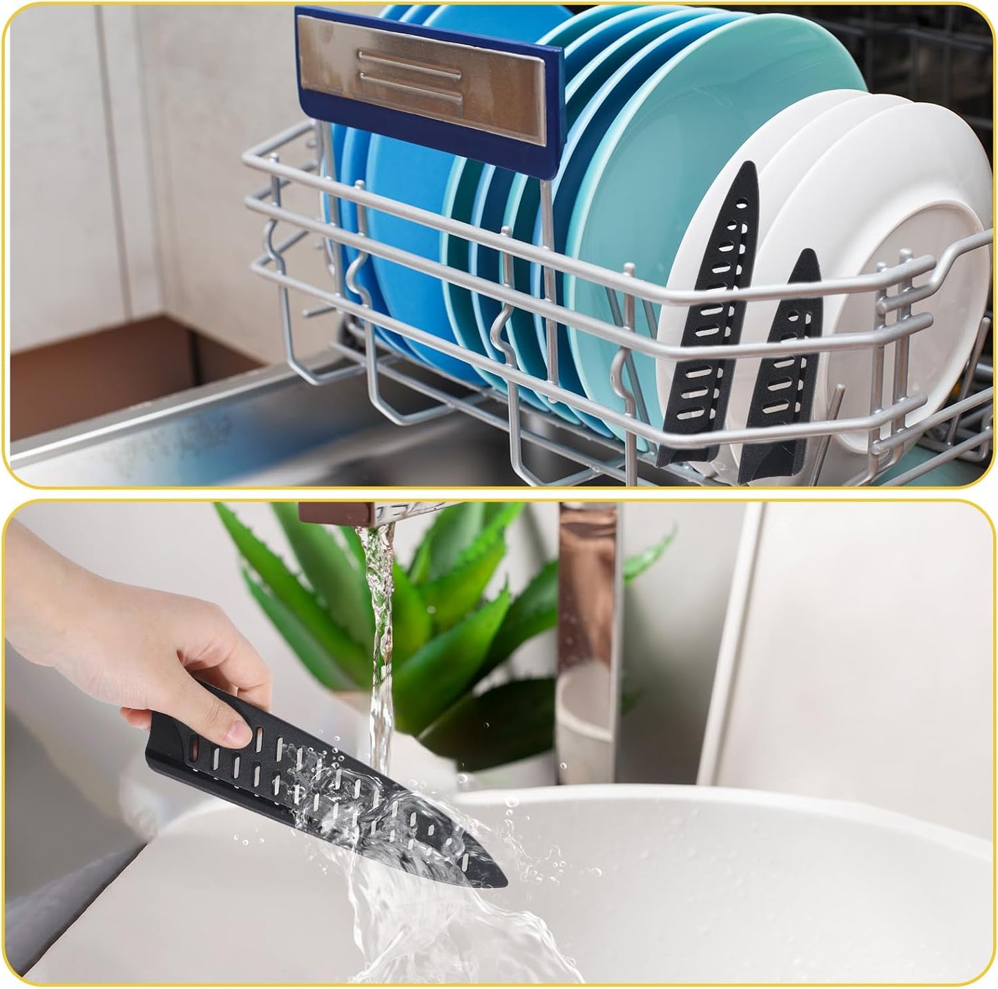 5 Pieces Kitchen Knife Sheath, Safety Knife Covers, Knife Sheath Blade Protector for 10'' 8'' 5'' 3.5'' Chef Knife, Bread Knife, Utility Knife, Paring Knife