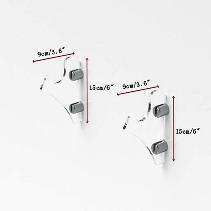lightsaber rack, wall-mounted lightsaber rack, suitable for swords, 1 pair of lightsaber sabers (Transparent)