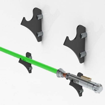 lightsaber rack, wall-mounted lightsaber rack, suitable for swords, 1 pair of lightsaber sabers (Transparent)
