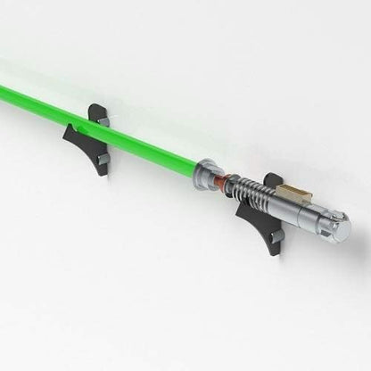 lightsaber rack, wall-mounted lightsaber rack, suitable for swords, 1 pair of lightsaber sabers (Transparent)