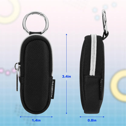 Portable Lip Balm Organizer Case with Keychain, Travel Chapstick Holder Storage Bag, Waterproof Small Cosmetic Organizer, Anti-Lost Lipstick Lip Gloss Sleeve Pouch Keeper Case (Pink, Small)
